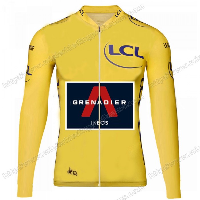 Team INEOS Grenadier Tour De France 2020 Men Wielershirts Lange Mouwen Yellow BXRKZ