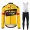 Jumbo Visma 2020 Pro Team Fietskleding Set Wielershirts Lange Mouw+Lange Wielrenbroek Bib CCEMZ