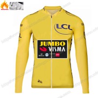 Winter Thermal Fleece Jumbo Visma 2020 Tour De France Wielershirts Lange Mouwen AQBNP