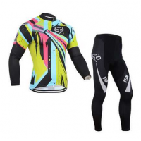 2014 Fox Fietskleding Wielershirt Lange Mouw+Lange Fietsbroeken