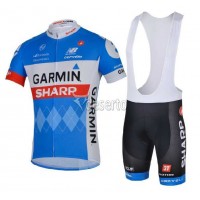 Teams Garmin Sharp 2014 Fietskleding Set Fietsshirt Met Korte Mouwen+Korte Koersbroek