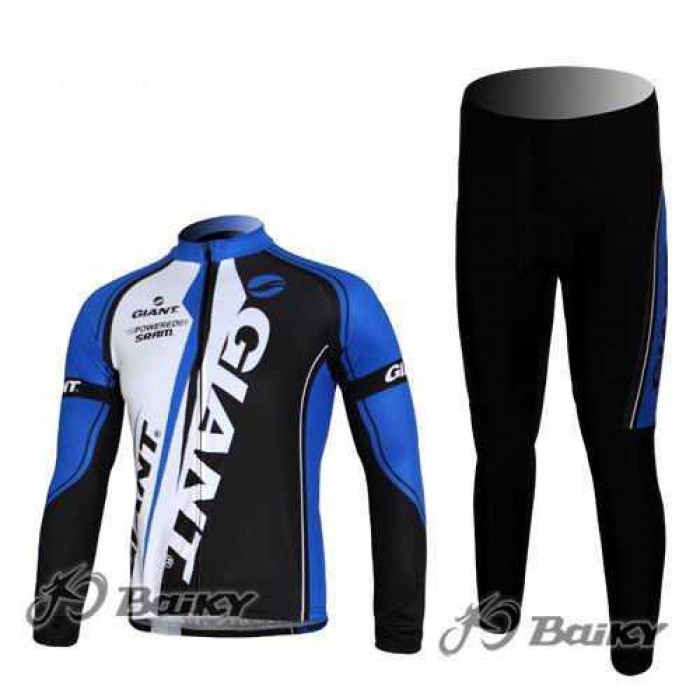 Giant Sram Pro Team Wielerkleding Set Wielershirts Lange Mouw+Lange Fietsbroeken Blauw Wit Zwart Giant Sram Pro Team Wielerkleding Set Wielershirts Lange Mouw+Lange Fietsbroeken Blauw Wit Zwart