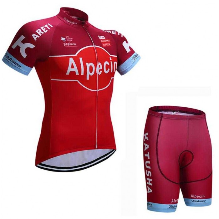 2017 Katusha Fietskleding Wielershirt Korte Mouw+Korte Fietsbroeken 2017 Katusha Fietskleding Wielershirt Korte Mouw+Korte Fietsbroeken
