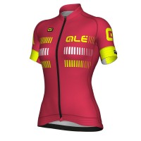 Dames Ale Graphics PRR Strada-Roze Wielershirt Korte Mouw