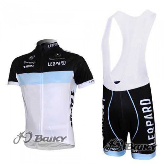 Leopard Trek Pro Team Fietskleding Set Fietsshirt Met Korte Mouwen+Korte Koersbroekzwart Blauw Wit Leopard Trek Pro Team Fietskleding Set Fietsshirt Met Korte Mouwen+Korte Koersbroekzwart Blauw Wit