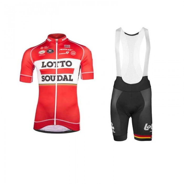 2017 Lotto Fietskleding Set Fietsshirt Met Korte Mouwen+Korte Koersbroek Rood 2017 Lotto Fietskleding Set Fietsshirt Met Korte Mouwen+Korte Koersbroek Rood