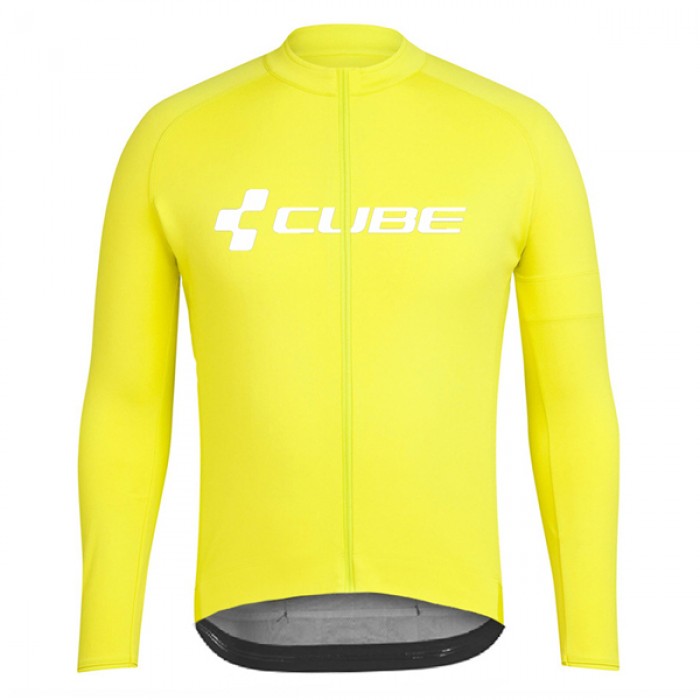 2018 Cube Geel Wielershirt Lange Mouw 2018 Cube Geel Wielershirt Lange Mouw