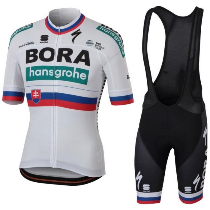 BORA-Hansgrohe Slovak Champion 2018 Fietskleding Set Wielershirt Korte Mouw+Korte Fietsbroeken Bib BORA-Hansgrohe Slovak Champion 2018 Fietskleding Set Wielershirt Korte Mouw+Korte Fietsbroeken Bib