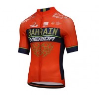 Bahrain Merida 2018 Wielershirt Korte Mouw