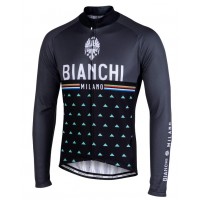 BIANCHI MILANO Nalles Zwart Wielershirt Lange Mouw