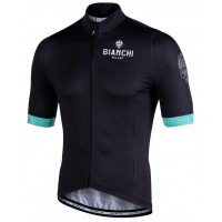 Bianchi Milano Laces Zwart Wielershirt Korte Mouw