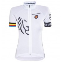 Bioracer Van Vlaanderen Dames Wit Zwart 2018 Wielershirt Korte Mouw