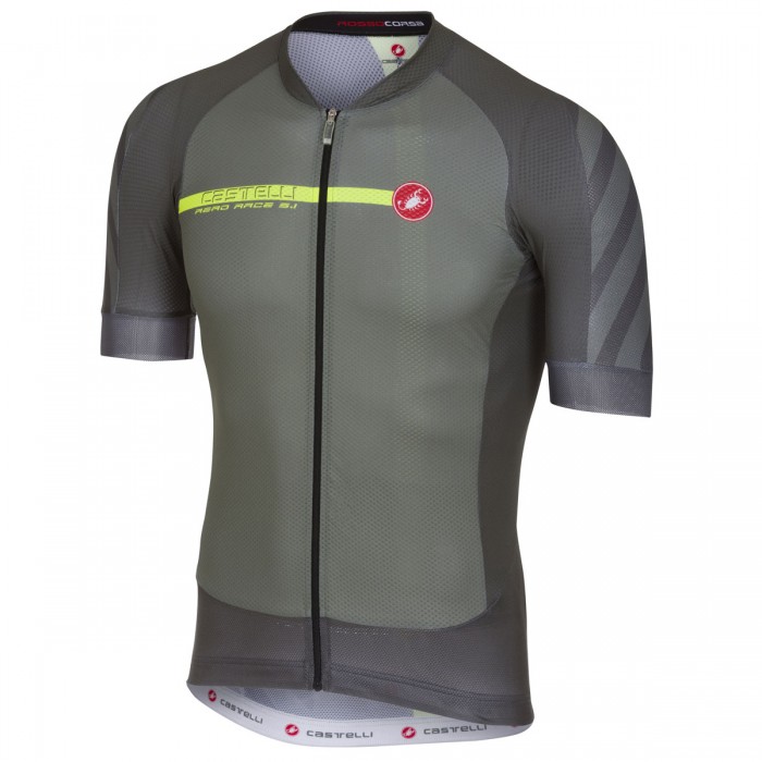 Castelli Aero Race 5.1 Grijs Wielershirt Korte Mouw Castelli Aero Race 5.1 Grijs Wielershirt Korte Mouw
