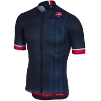 Castelli PODIO DOPPIO Dark Infinity Blue Wielershirt Korte Mouw