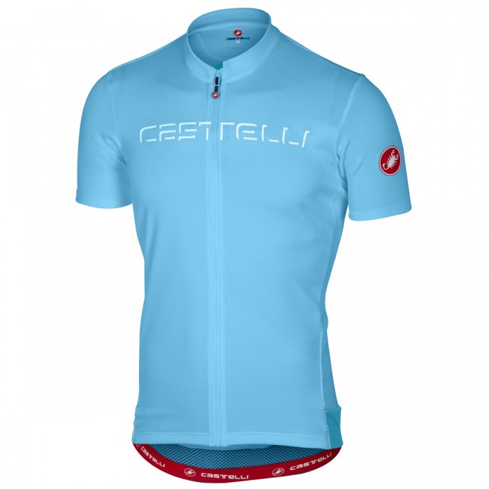 Castelli Prologo 5 Blauw Wielershirt Korte Mouw Castelli Prologo 5 Blauw Wielershirt Korte Mouw