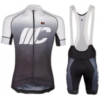 Cipollini Shading Wit Zwart Fietskleding Set Wielershirt Korte Mouw+Korte Fietsbroeken Bib