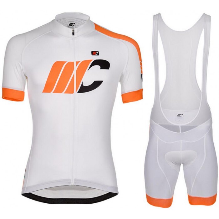 Cipollini Easy Wit Oranje Fietskleding Set Wielershirt Korte Mouw+Korte Fietsbroeken Bib Cipollini Easy Wit Oranje Fietskleding Set Wielershirt Korte Mouw+Korte Fietsbroeken Bib