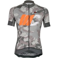 Cipollini Prestige Camo Grijs Oranje Wielershirt Korte Mouw