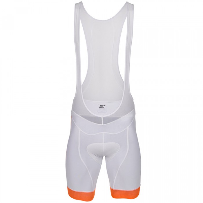 Cipollini Easy Wit Oranje Korte Fietsbroeken Bib