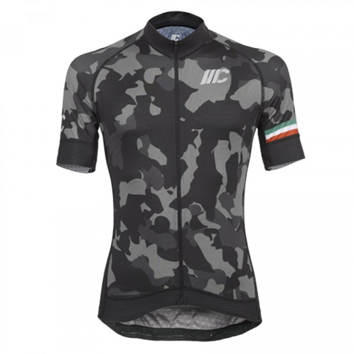 Cipollini Camouflage-Black Green Wielershirt Korte Mouw