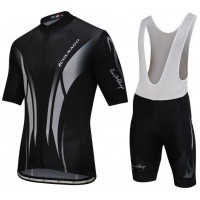 Colnago Master Pissei Zwart Grijs Fietskleding Set Wielershirt Korte Mouw+Korte Fietsbroeken Bib