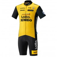 LottoNL-Jumbo 2018 Fietskleding Set Wielershirt Korte Mouw+Korte Fietsbroeken