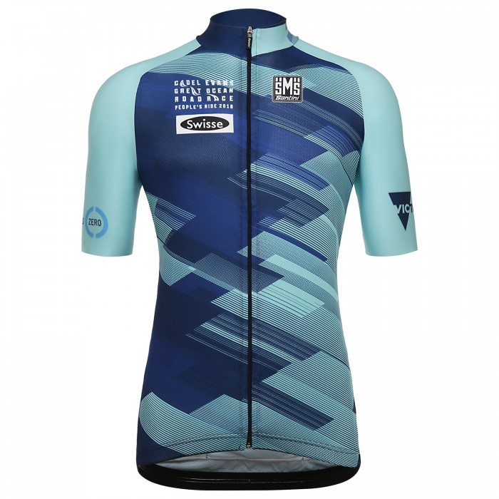 Santini Cadel Evans Great Ocean Road Race People's Ride 2018 Wielershirt Korte Mouw Santini Cadel Evans Great Ocean Road Race People's Ride 2018 Wielershirt Korte Mouw