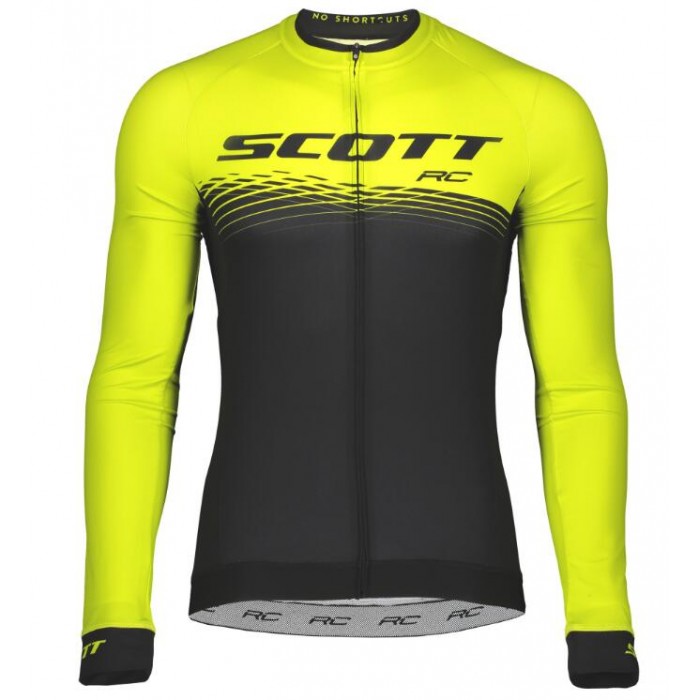 SCOTT RC PRO Wielershirt Lange Mouw Sulphur Yellow/Black