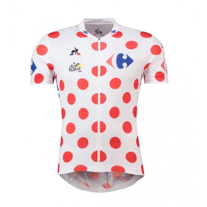 Tour De France 2018 Polka Dot Wielershirt Korte Mouw