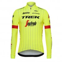 Trek Segafredo 2018 Fluo Geel Wielershirt Lange Mouw