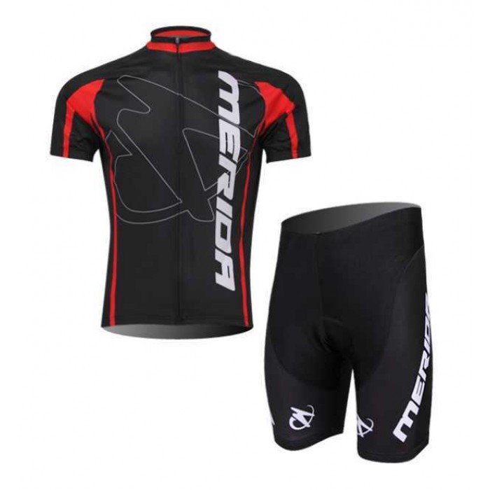 Merida 2014 Wielerkleding Set Set Wielershirts Korte Mouw+Fietsbroek Zwart Rood Wit Merida 2014 Wielerkleding Set Set Wielershirts Korte Mouw+Fietsbroek Zwart Rood Wit