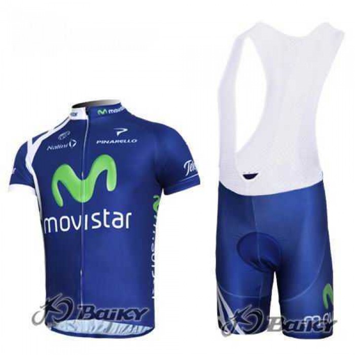 Movistar Teams Fietskleding Set Fietsshirt Met Korte Mouwen+Korte Koersbroek Blauw Movistar Teams Fietskleding Set Fietsshirt Met Korte Mouwen+Korte Koersbroek Blauw