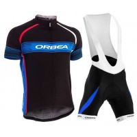 2015 Orbea Zwart-Blauw Fietskleding Set Fietsshirt Met Korte Mouwen+Korte Koersbroek