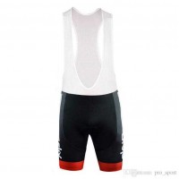 2016 SKY British Bib Fietsbroek Korte Wit Rood