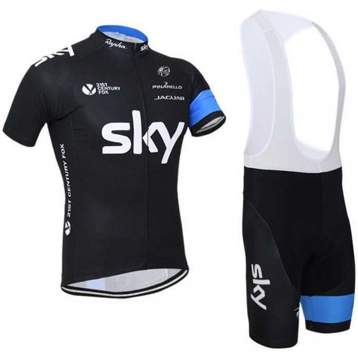 2015 Sky Fietskleding Set Fietsshirt Met Korte Mouwen+Korte Koersbroek