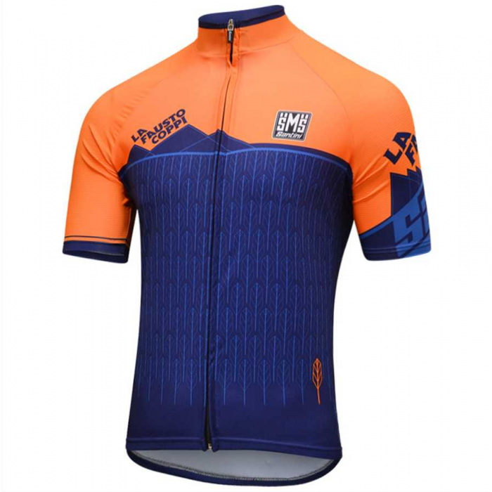 2016 Wielershirt Met Korte Mouwen Blauw Oranje 2016 Wielershirt Met Korte Mouwen Blauw Oranje