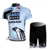 Saxo Bank Sungard Pro Team Fietskleding Wielershirts Korte+Korte Fietsbroeken Wit