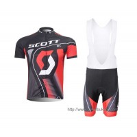 Scott RC Pro Fietskleding Set Fietsshirt Met Korte Mouwen+Korte Koersbroek Rood Zwart