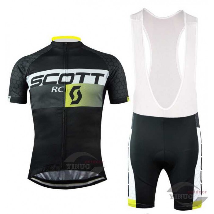2015 Scott RC Fietskleding Set Fietsshirt Met Korte Mouwen+Korte Koersbroek