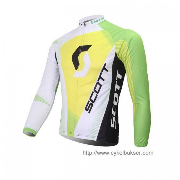 SCOTT RC Pro Wielershirt Lange Mouwen Groen Geel SCOTT RC Pro Wielershirt Lange Mouwen Groen Geel