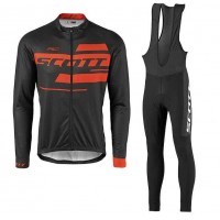 2016-2017 Nalini Fietskleding Wielershirt Lange Mouw+Lange Fietsbroeken Bib Oranje