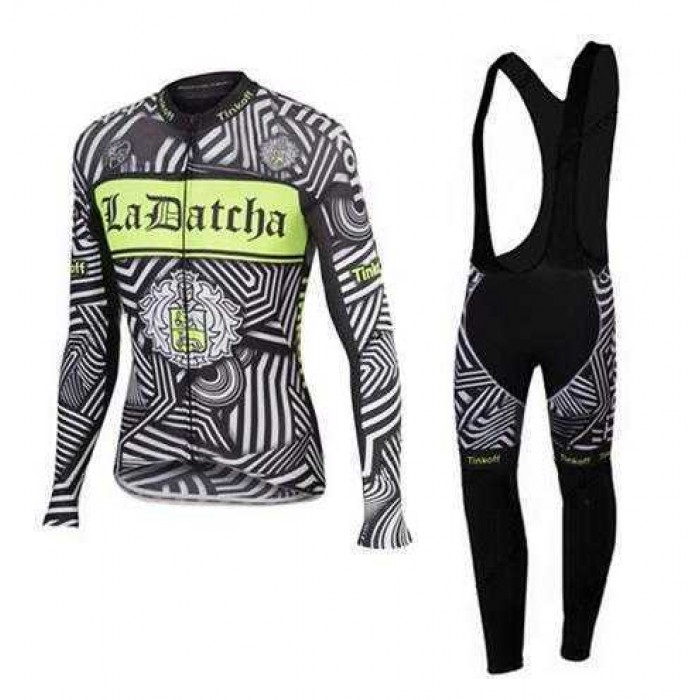 2016 Ladatcha Tinkoff Zebra Wielershirt Lange Mouwen+Lange Fietsbroeken Bib Zwart 2016 Ladatcha Tinkoff Zebra Wielershirt Lange Mouwen+Lange Fietsbroeken Bib Zwart