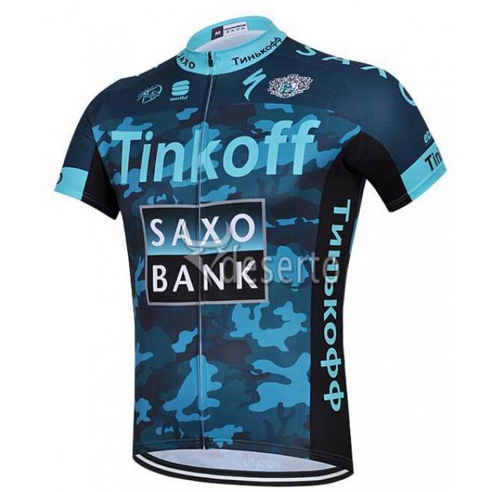 2015 Saxo Bank Tinkoff Wielershirt Met Korte Mouwen Camouflage