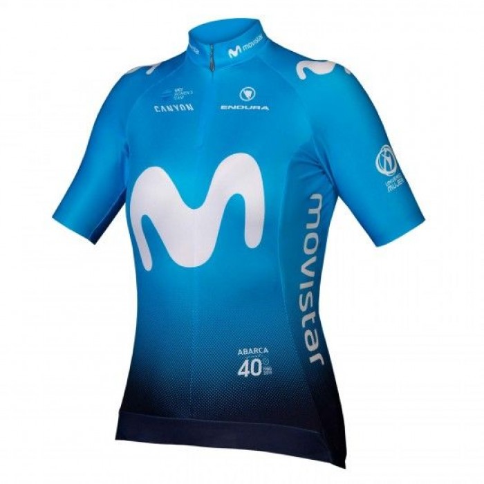MOVISTAR 2019 Dames Wielershirt Korte Mouw MOVISTAR 2019 Dames Wielershirt Korte Mouw